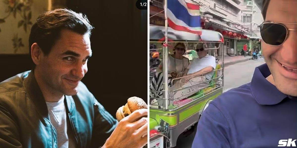 （费德勒老乡发长文告别网坛）费德勒全家在泰国旅游坐三轮车吃糯米饭，网友：还缺导游吗插图